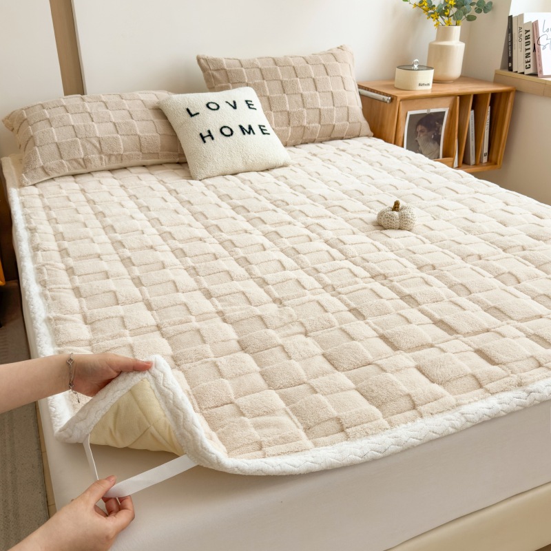 체크무늬 밀크 커피 컬러