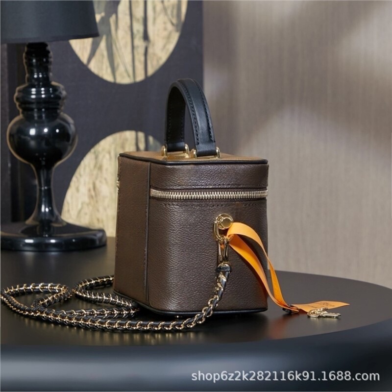 M&Lv Donkey Old Flower High Version Small Box Cosmetic Bag Shoulder Bag Crossbody Bag Handheld Women's Bag