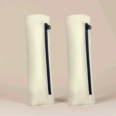 Sun shade: Cross-Border Multifunctional Car Seatbelt Shoulder - ivory-white-pair