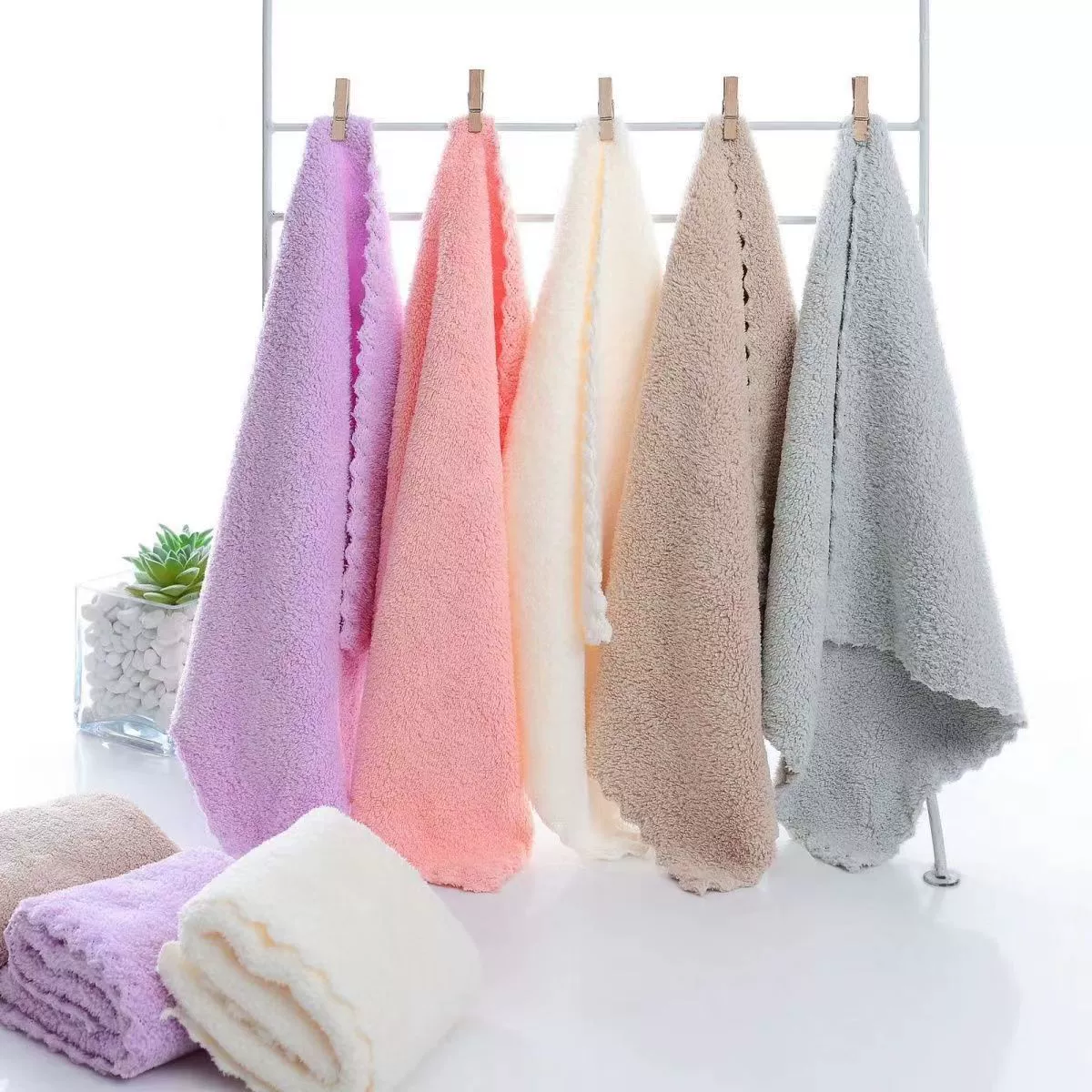 Coral scarf for kindergarten for face washing, children's quick dry towel, water absorbent, Birthday gift