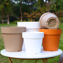 高级感仿陶土树脂花盆新款罗马加仑加厚大号盆栽月季塑料花盆批发