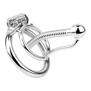 FRRK-238 metal stainless steel horse eye stick anti-escape chastity lock can urinate with urinary catheter for men
