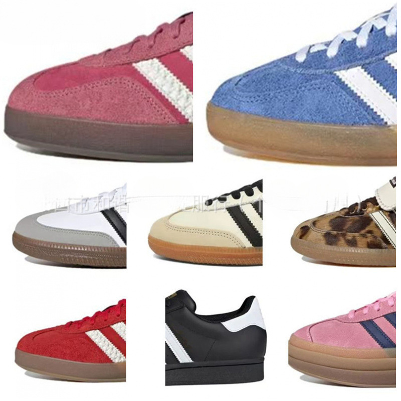 Dexun Shoes Samba Strawberry Bear Putian Shoes Samba Blue and White Liquid Silver Couple Thick-Soled Height-Increasing Shoes for Men and Women