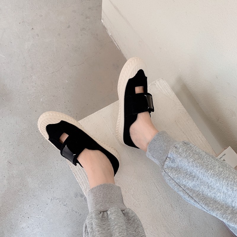 fashion cut out low top flats NSHU61121