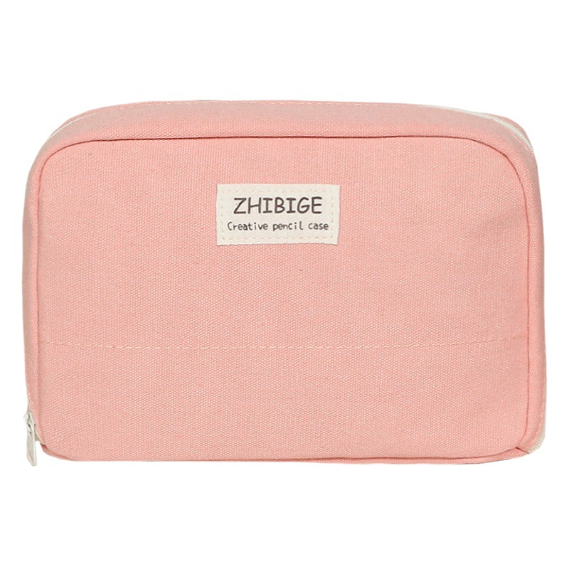 Pluma que sostiene la caja de lápiz gabinete ins estilo japonés Niña de gran capacidad de papelería bolsa de lona caja de lápiz simple para estudiantes de primaria y secundaria