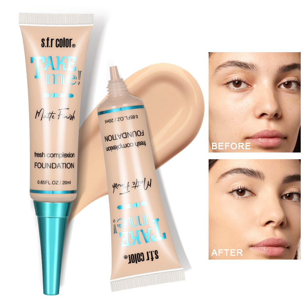 Fábrica personalizada directa s.f.r color mate impermeable a prueba de sudor maquillaje no es fácil quitar el maquillaje base líquida manguera