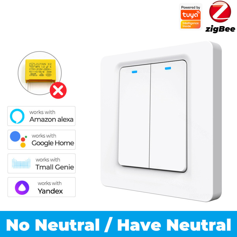 Tuya スマートホーム Zigbee キー壁スイッチシングルゼロファイアバージョンリモコンアプリ音声タイミングスイッチライト|undefined