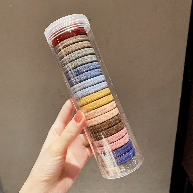 韓国版の20本の缶の高弾力の紐は継ぎ目がないゴムの女性が頭を刺しても髪を傷つけません。|undefined