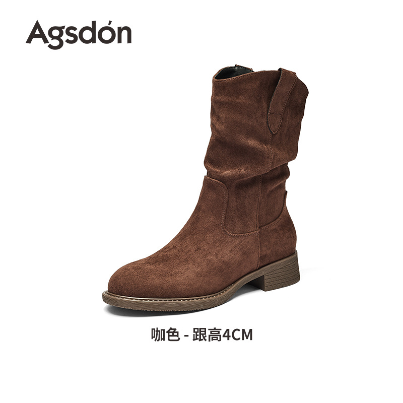 Augu Lion-Teng grueso botas Martin 2026 nuevo otoño invierno más pilotes Bocken botas de tubo medio Meilad botas cortas