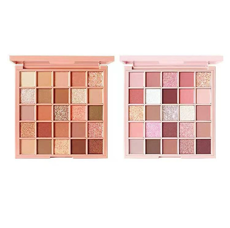 Eyeshadow palette Capel 25, 25 shades, pearly & matte earthy low‑saturation cool tones