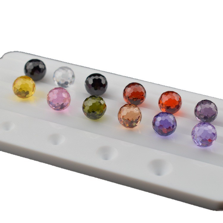 Colored Round Ball Faceted Beads 6-10mm Zircon Cz Loose Gemstone Multi-Faceted Football Version Cut Jewelry Inlaid with Stones
