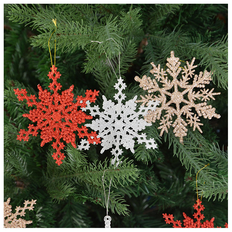 起爆金5cm 7cm 10cmクリスマスツリー藤条クリスマス雪花雰囲気装飾ストラップクロスボーダー工場直販|undefined