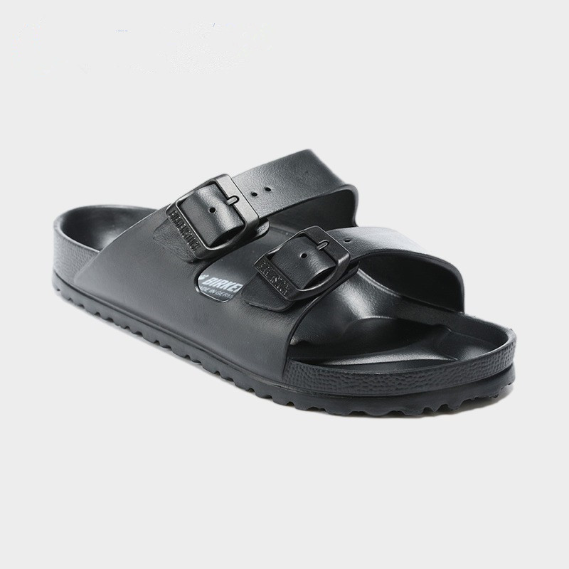 New EVA Flat Slippers Outer Wear Flat Shoes Double Buckle EVA Sandals Waterproof Non-Slip Ultra Light Beach Slippers Lovers Shoes New EVA Flat Slippers Outer Wear Flat Shoes Double Buckle EVA Sandals Waterproof Non-Slip Ultra Light Beach Slippers Lovers Shoes