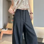 薄款直筒夏季高腰休闲裤