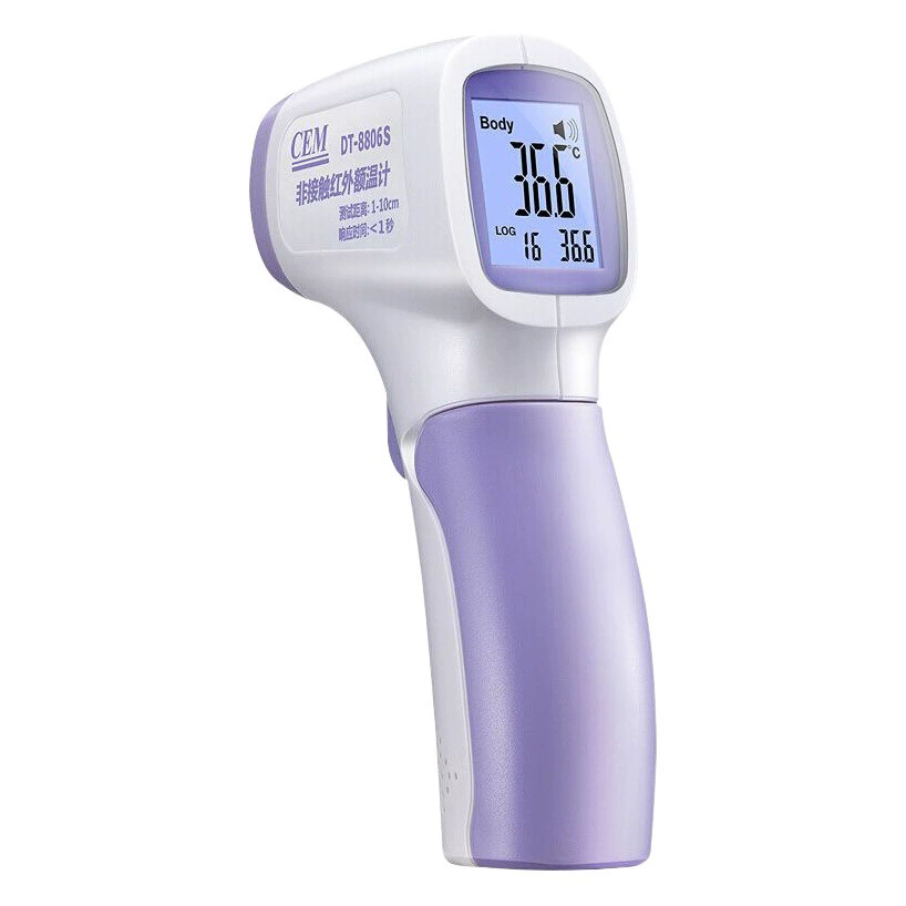 CEM Huashengchang DT-8806S Инфракрасный термометр бесконтактный пистолет температуры тела Лоб термометр человеческого тела умный