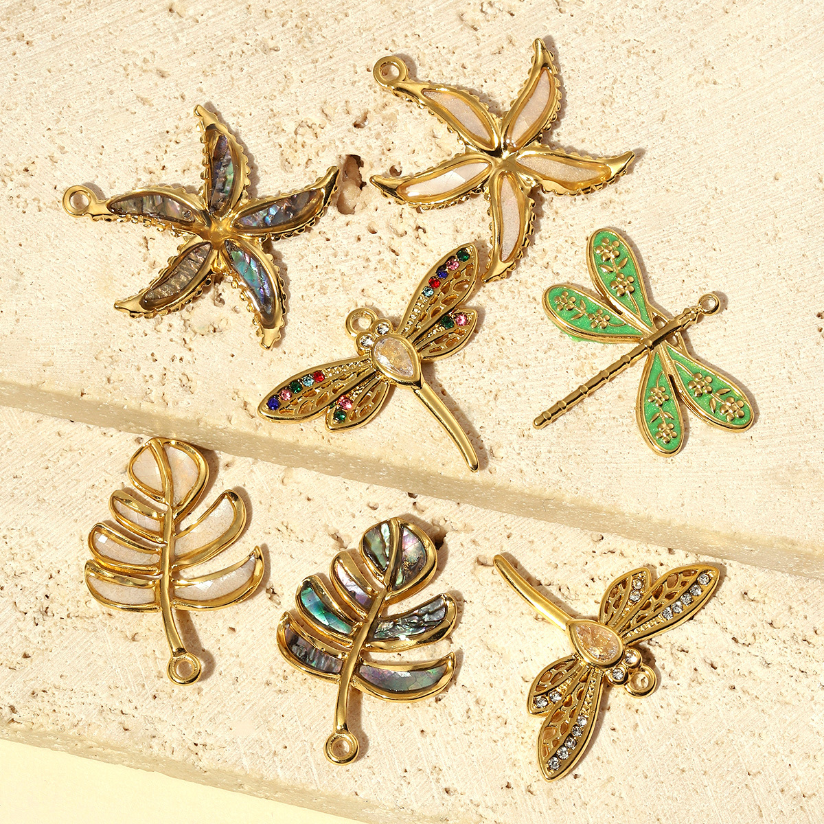 7g Weight Pendant Jewelry Making Type 24 * 30mm Jewelry Making Size DIY Ornament Accessories Classification 3 PCS/Package Quantity 304 Stainless Steel Material Starfish, Conch, Dragonfly, Fish Pattern All Seasons Season Polished Finish Retro, Marine Style, Beach Style 3 PCS/Package 24 * 30mm 304 Stainless Steel Starfish Conch Dragonfly Polished Pendant DIY Ornament Accessories 6