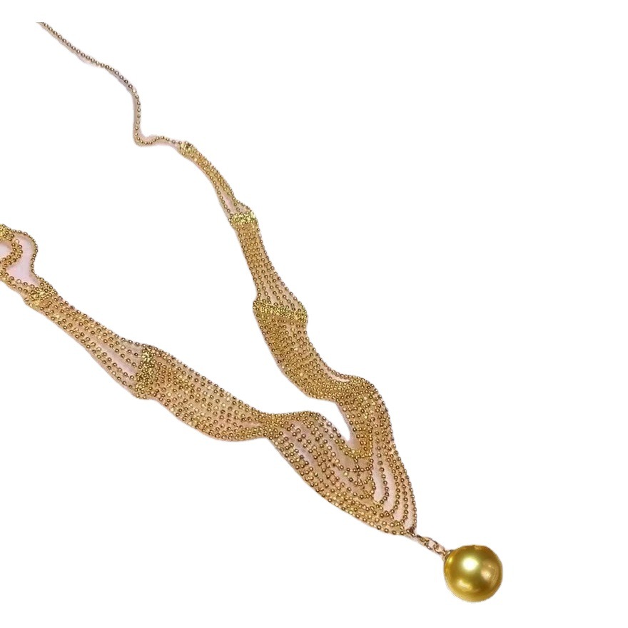 Collar de encaje, collar de perlas, collar de encaje clásico, cuentas de concha, colgante de nácar, suministro de transmisión en vivo femenino al por mayor