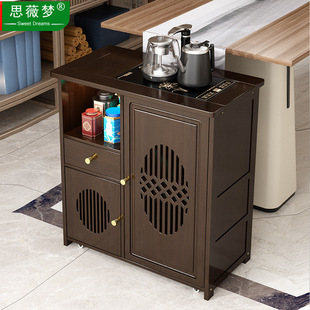 Mobile Kettle Integrated Tea Table Tea Cabinet Tea Side Table suit Non-solid Wood Tea Table Household Balcony Small Tea Cart
