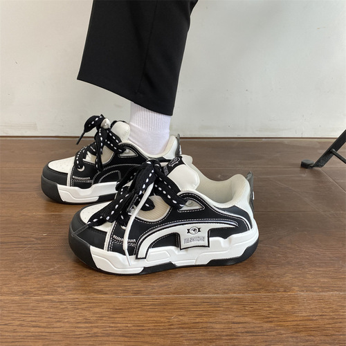 Korean version thick sole heightening couple men and women casual dad shoes trendy Korean version versatile student niche sports shoes summer