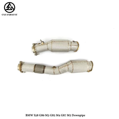 Suitable for BMW S58 M3 G80/M4 G82/M2 G87 3.0T catalytic converter downpipe exhaust