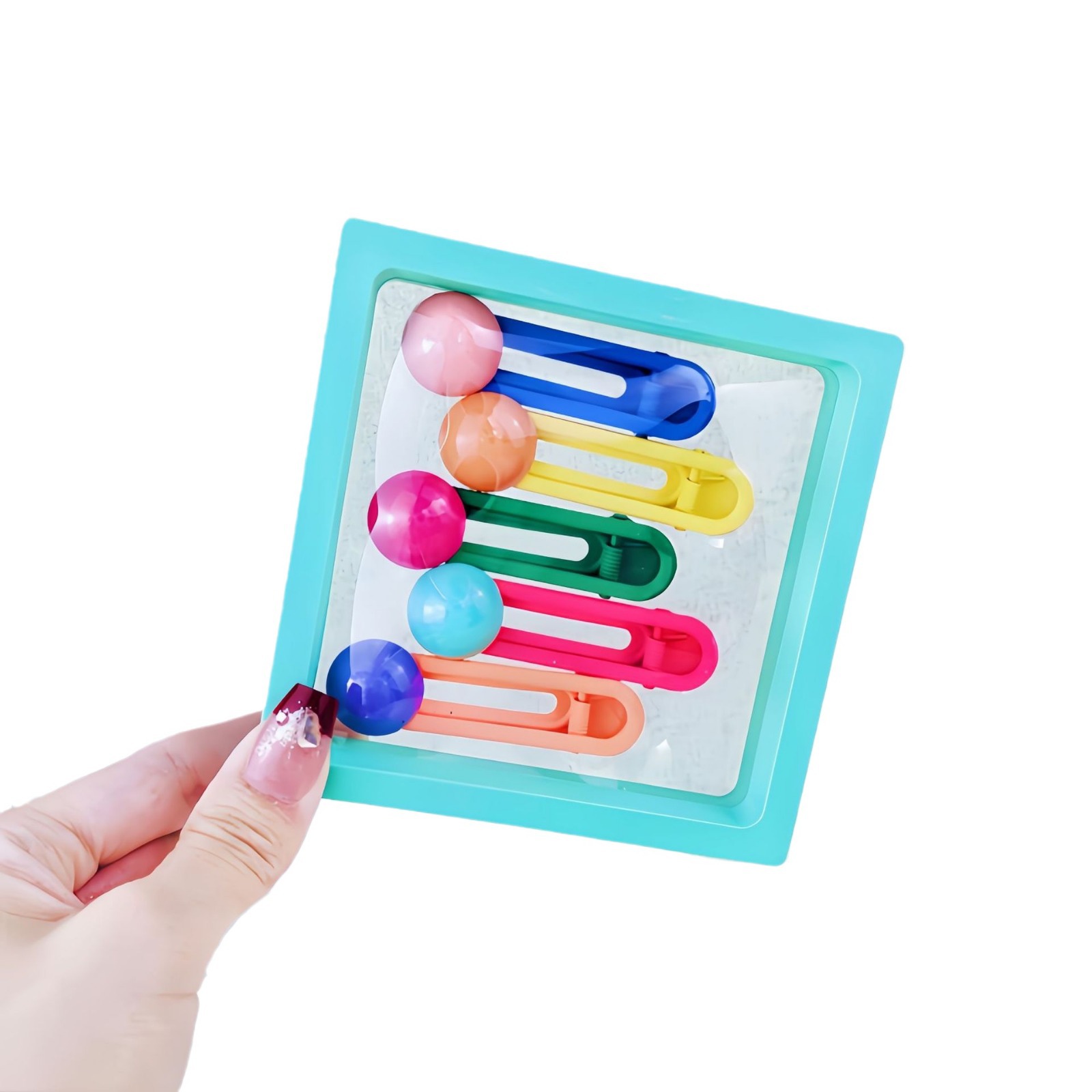 Clip de cabello de color de dopamina para niños lindos clips de bordes de frijoles de azúcar para niñas clips de cabello para niñas clips de cabello