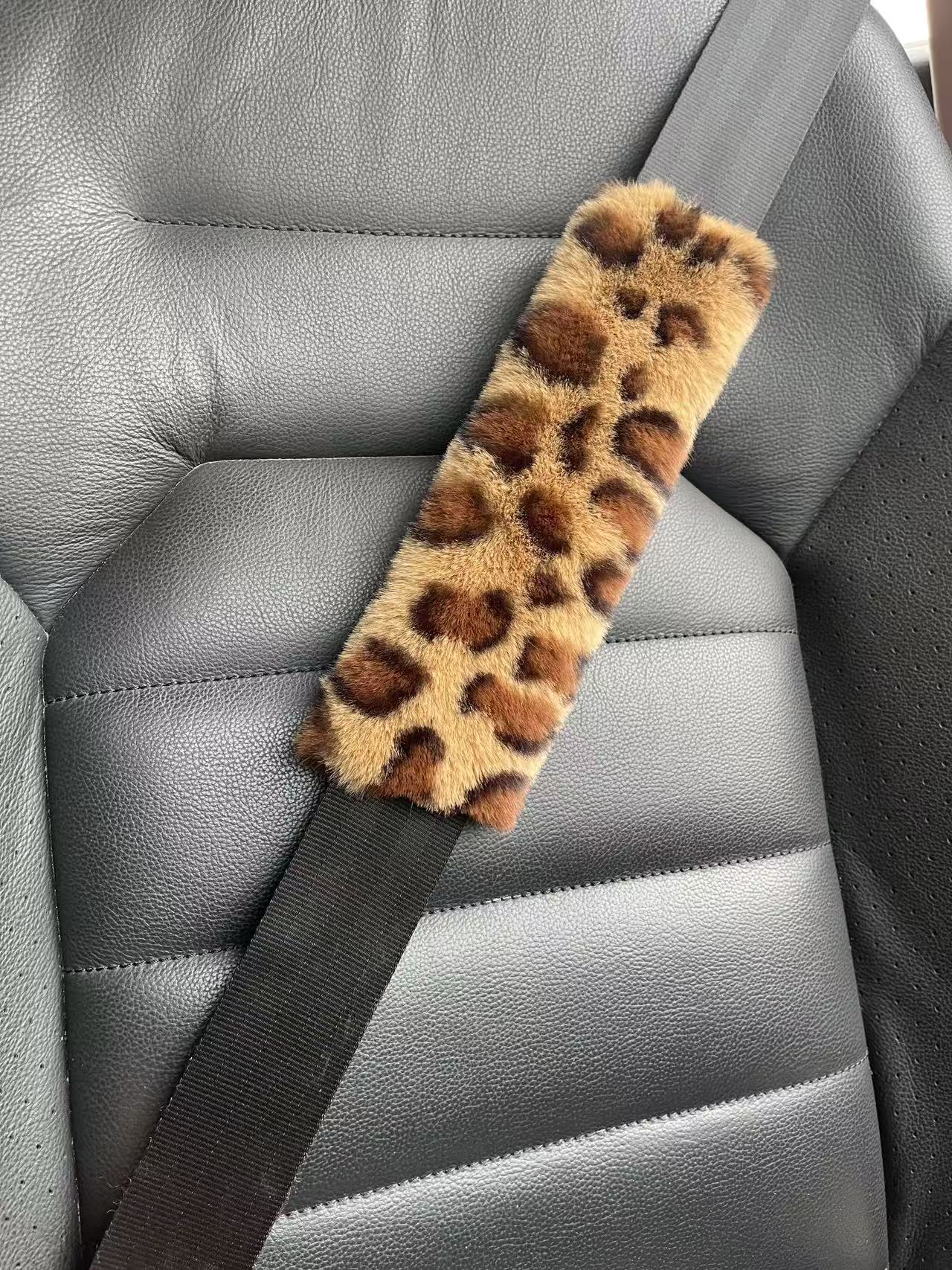 Car Seatbelt Shoulder Pads Imitation Rex Rabbit Fur Anti-Scratch Backpack Straps Children's Schoolbag Backpack Decorative Covers Decorative Pads