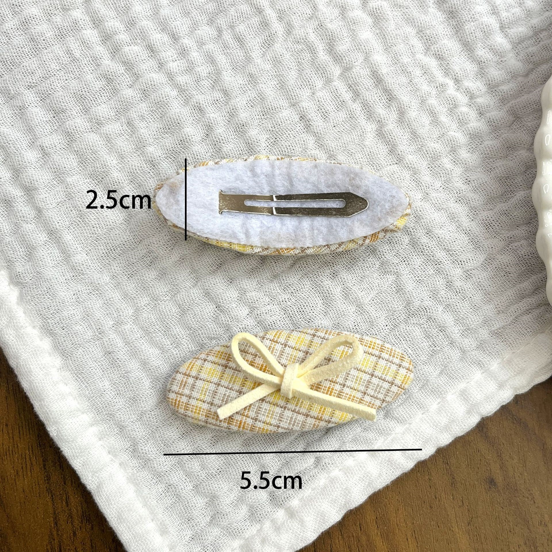 Coreano fresco verde amarillo rejilla niñas niños lindos conejos flores pasador de cabello para niñas accesorios de cabello variados