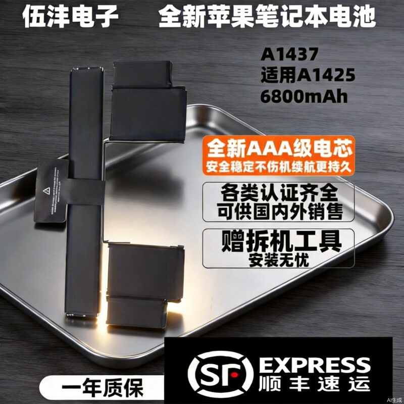 Brand New Suitable for Apple Laptop A1425 Md212 Computer A1437 Battery Portable High Capacity