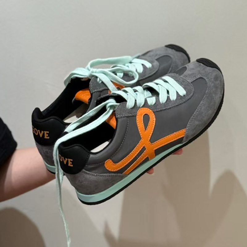 本革カジュアルスポーツシューズ、多用途登山、アウトドアランニング、旅行、フィットネス、女性用ラージヘッド厚底アガルドトレーニングシューズ|undefined