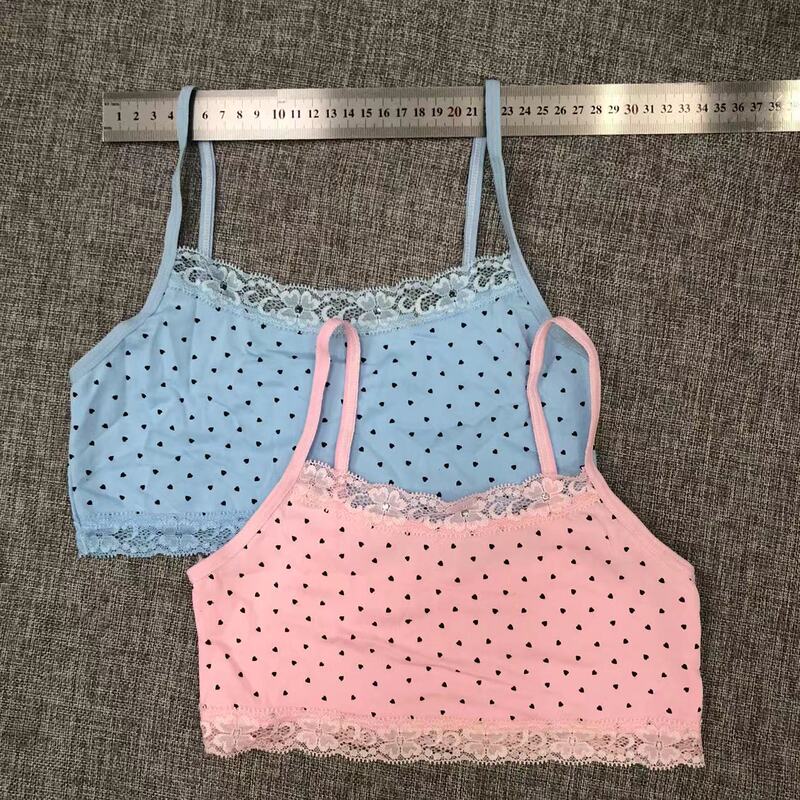 Developmental Girls' Underwear Sling Tube Top Without Chest Pad Wave Dot Vest Anti-walking Light Wrapping Chest Elementary and Middle School Students