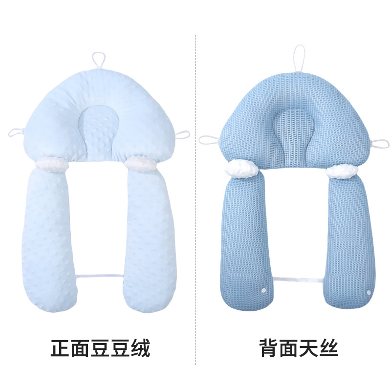 Piernas de almohada Anfu (azul guisante terciopelo azul celeste)