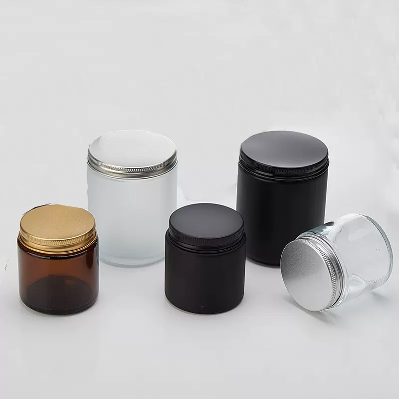 高级蜡烛罐透明玻璃香薰蜡烛杯空杯diy创意烛台卧室摆件蜡烛容器