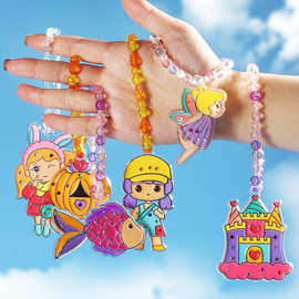 儿童免烤胶画女孩手工diy女童玩具 洛可可冰冰水晶免考伦堡玻璃画