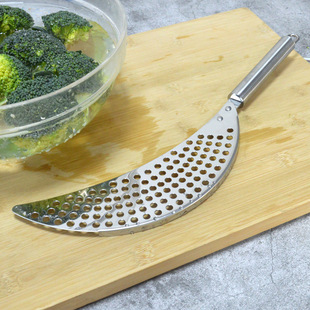 Stainless Steel Water Filter Baffle Filter Water Insulator Sickle-shaped Leakage Surface Draining Tool Vegetable Washing Water Retaining Water Barrier