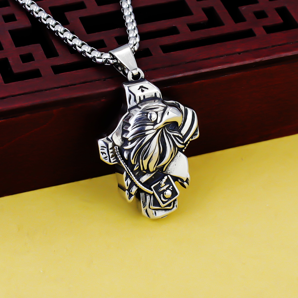 Punk Retro Titanium Steel Pendant Necklace For Men And Women_voghion.com
