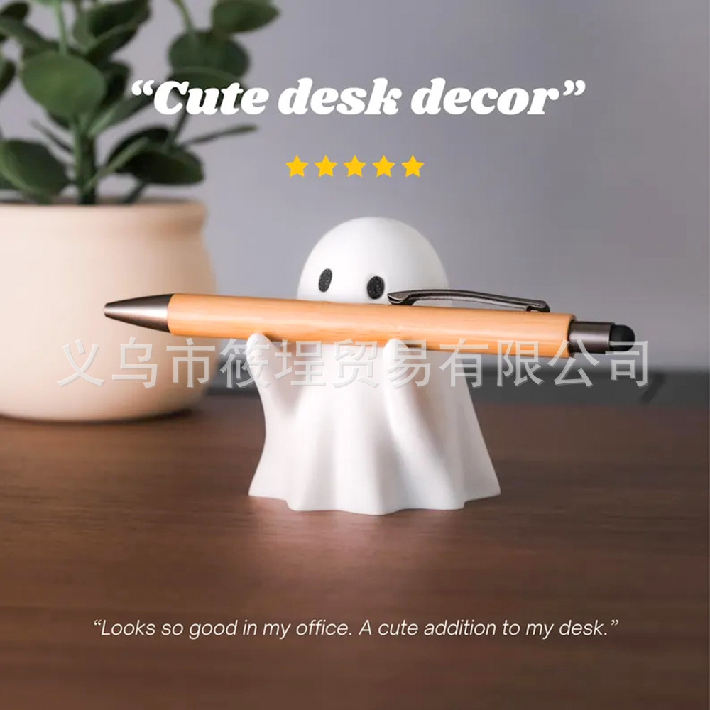 Cross-Border Ghost Pen Holder Office Home Desktop Cute Small Ornaments 3D Ornaments Halloween Gift Creative Gifts