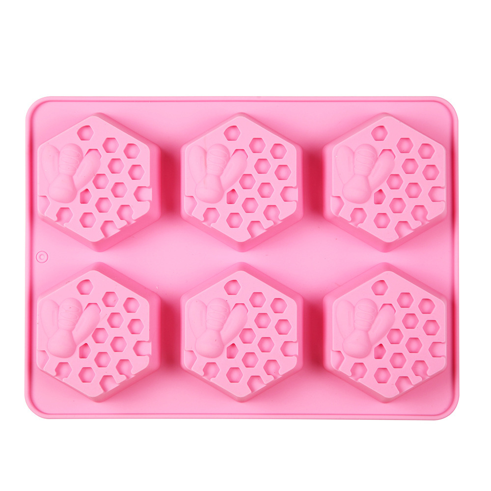 6 jabon de abeja 90 molde de silicona pastel helado pudín postre molde de jabón para utensilios