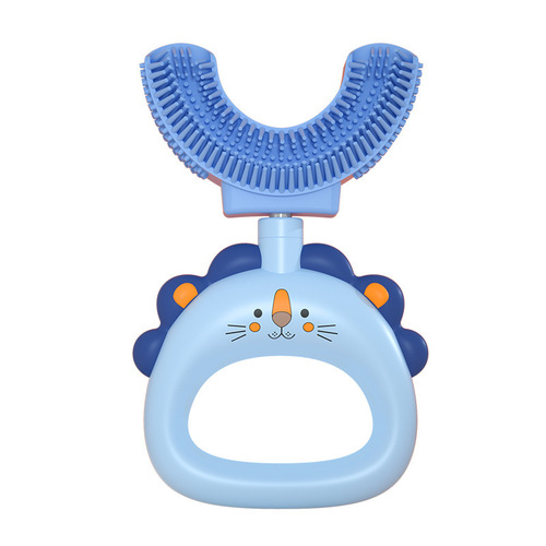 [Direct supply from the manufacturer] Children's u-shaped silicone toothbrush mouth guard manual baby food-grade soft-bristled brush head