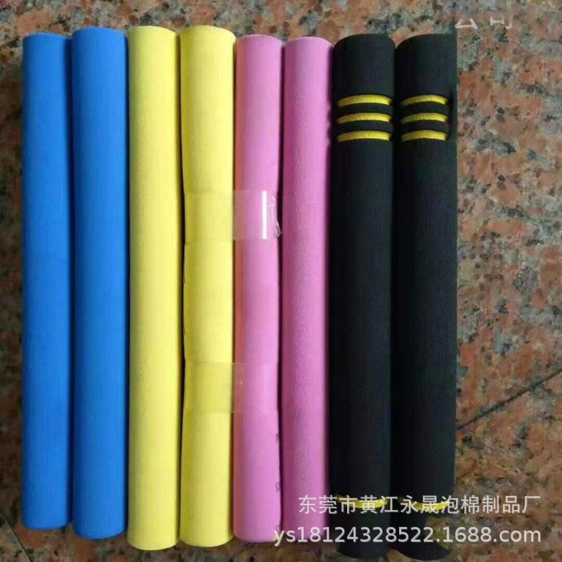 彩色发泡海绵手柄 高弹健身圈海绵nbr橡胶把套力量器材手把套