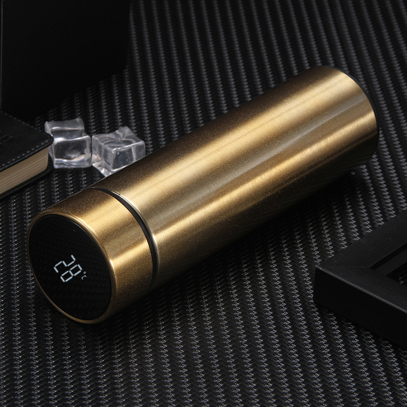 Taza térmica de acero inoxidable con pantalla LED inteligente