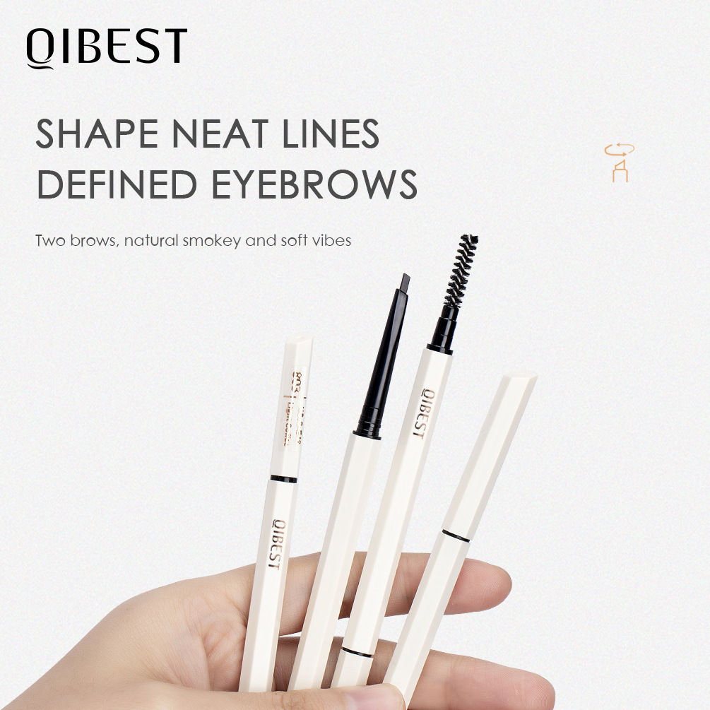 carina QIBEST Triangle Double headed Eyebrow Pen is extremely thin, smooth, not easy to remove makeup. Beginner's waterproof,_voghion.com