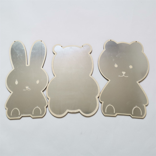 ins Nordic creative home furnishings crafts rabbit bear children acrylic mirror baby photo props