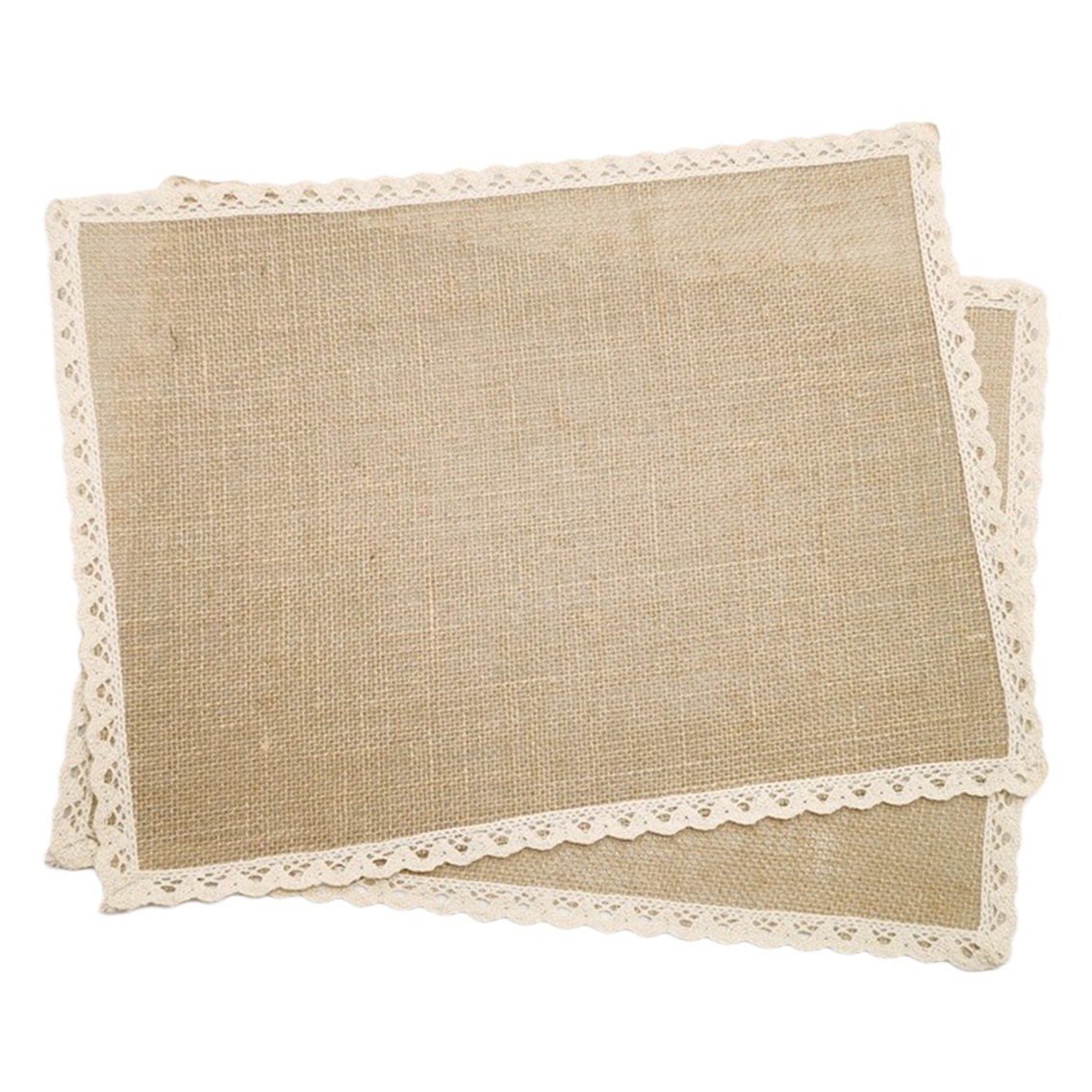 Nórdico simple yute placemat de lino tejido encaje placemat de encaje mantel aislante imprimible occidental