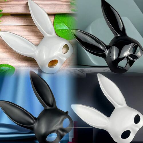 Cross-border supply rabbit mask sexy nightclub dance party dress party bunny girl half face props wholesale