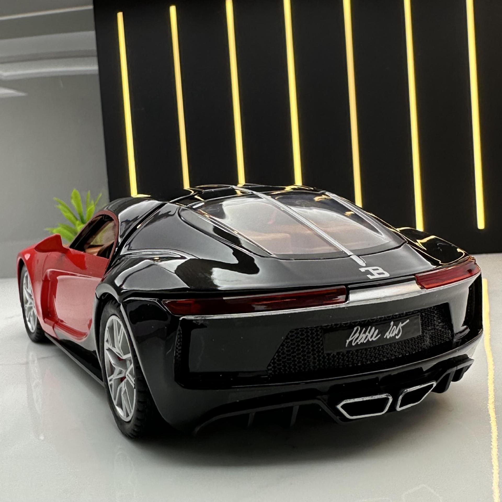 Nuevo modelo de coche de aleación Haodi 1:24 bujiadi ATLAMTIC coche deportivo tire hacia atrás con sonido y luz modelo de coche de juguete