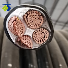 銅電纜YJV3*300+1*150硬線三等芯300平方3+1銅芯阻燃鎧裝三相四線