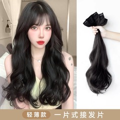 假发片女水波纹长卷发蓬松增发量自然仿真发无痕三片式接发片假发