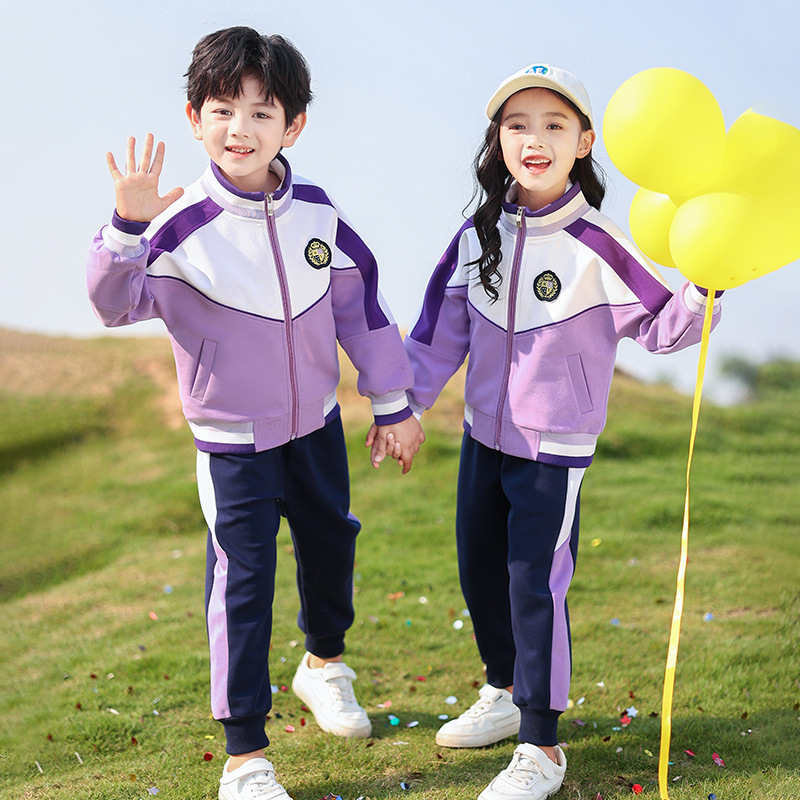 幼兒園春夏季園服新款小學生校服套裝學院風兒童運動會班服四件套