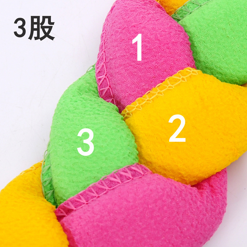 四つの編みのお下げの麻の花のストラップの両面のプルタブのお風呂タオルのお風呂タオルのお風呂のメーカーの卸売り|undefined