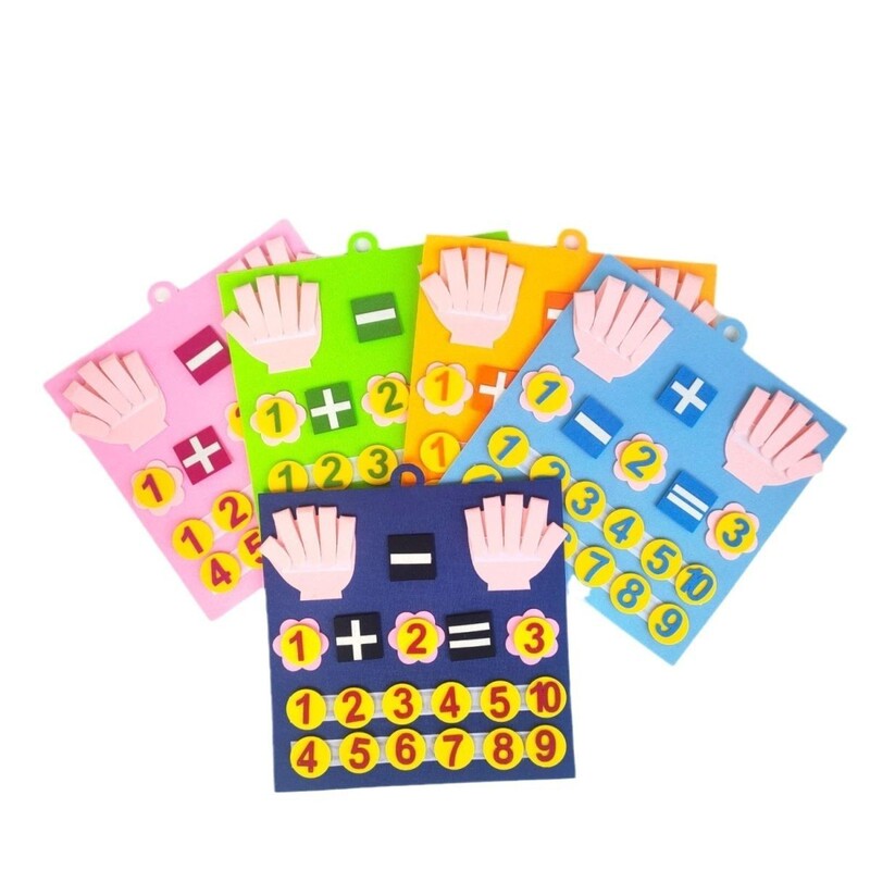 Felt Finger Number Addition and Subtraction Learning Board Kindergarten Educational DIY Enlightenment Early Education Toy Early Education Busy Board Felt Finger Number Addition and Subtraction Learning Board Kindergarten Educational DIY Enlightenment Early Education Toy Early Education Busy Board